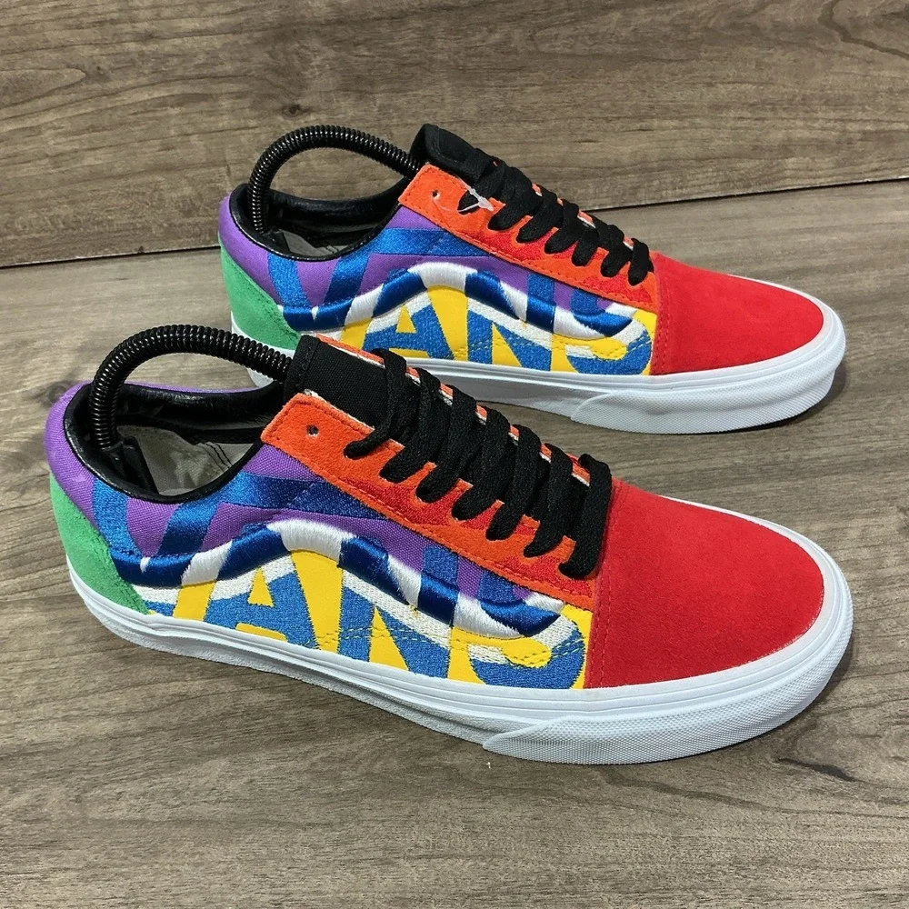 Vans Unisex Old School Statement Block Skate Shoes Mens Size 7.5 Womens Size 9